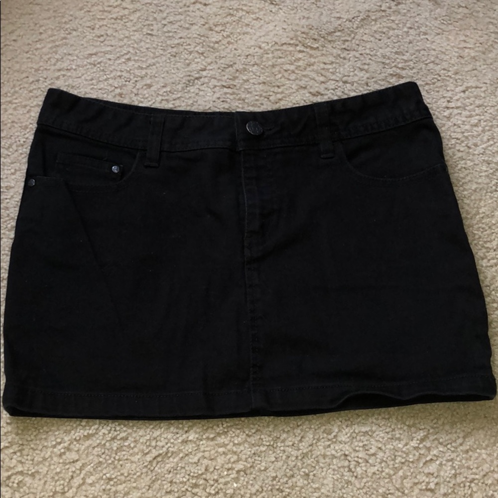 Black Denim Skirt